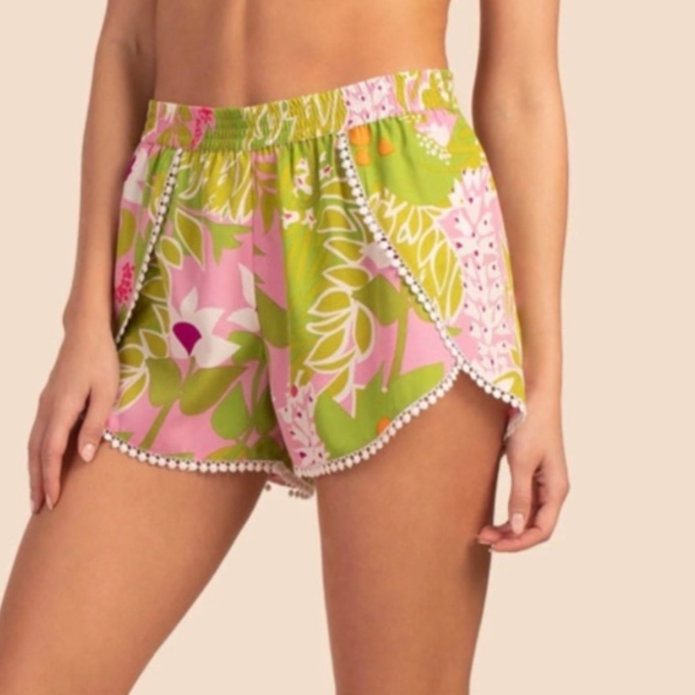 Trina Turk NWT La Palma Pom Pom swim short size Small